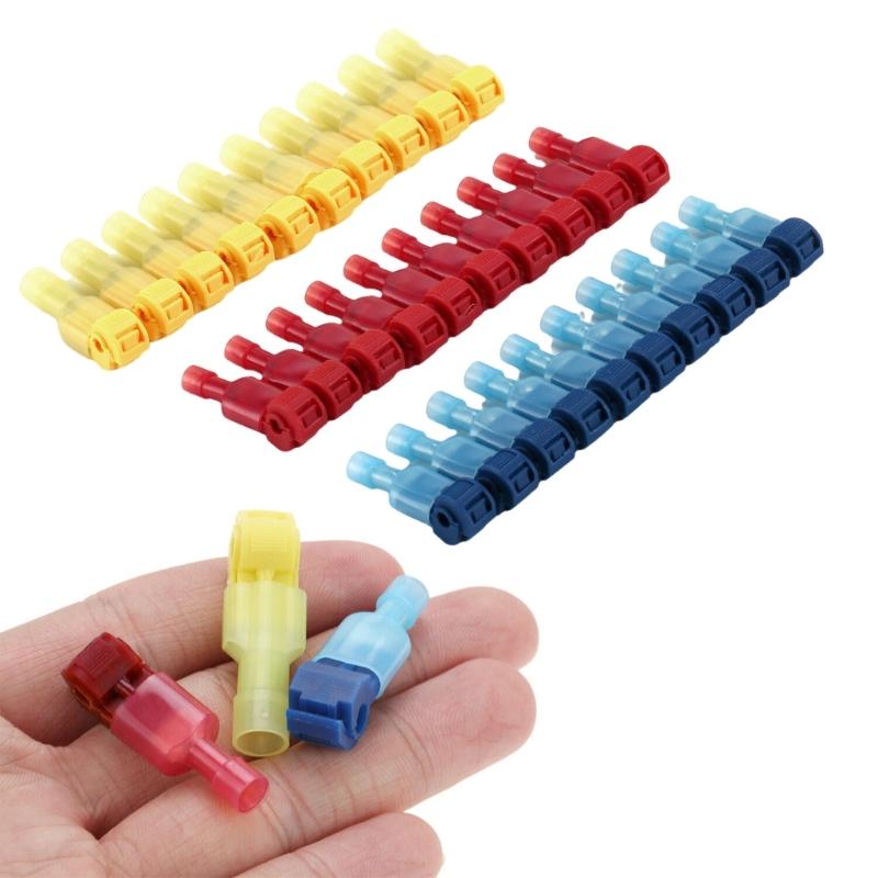 60pcs Electrical T-Tap Connectors with Insulated Male Quick Disconnects for Cord