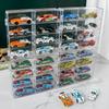 Acrylic Car Display Box 1:64 For Hot Wheels Car Model Toy 8 Grid Cabinet Rack Dustproof Stackable Car Storage Boxes Transparent