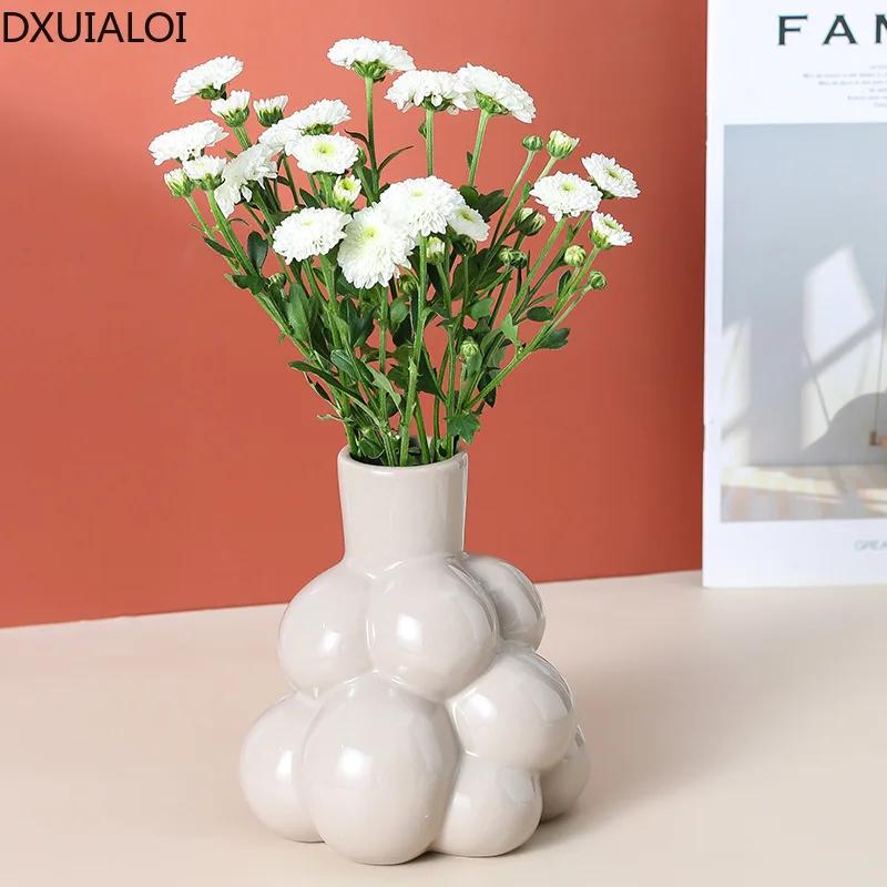 Creative Grape Shape Glaze Small Vase Decoration Living Room Dried Flowers Flower Arrangement Desktop Decoration Home Decoration