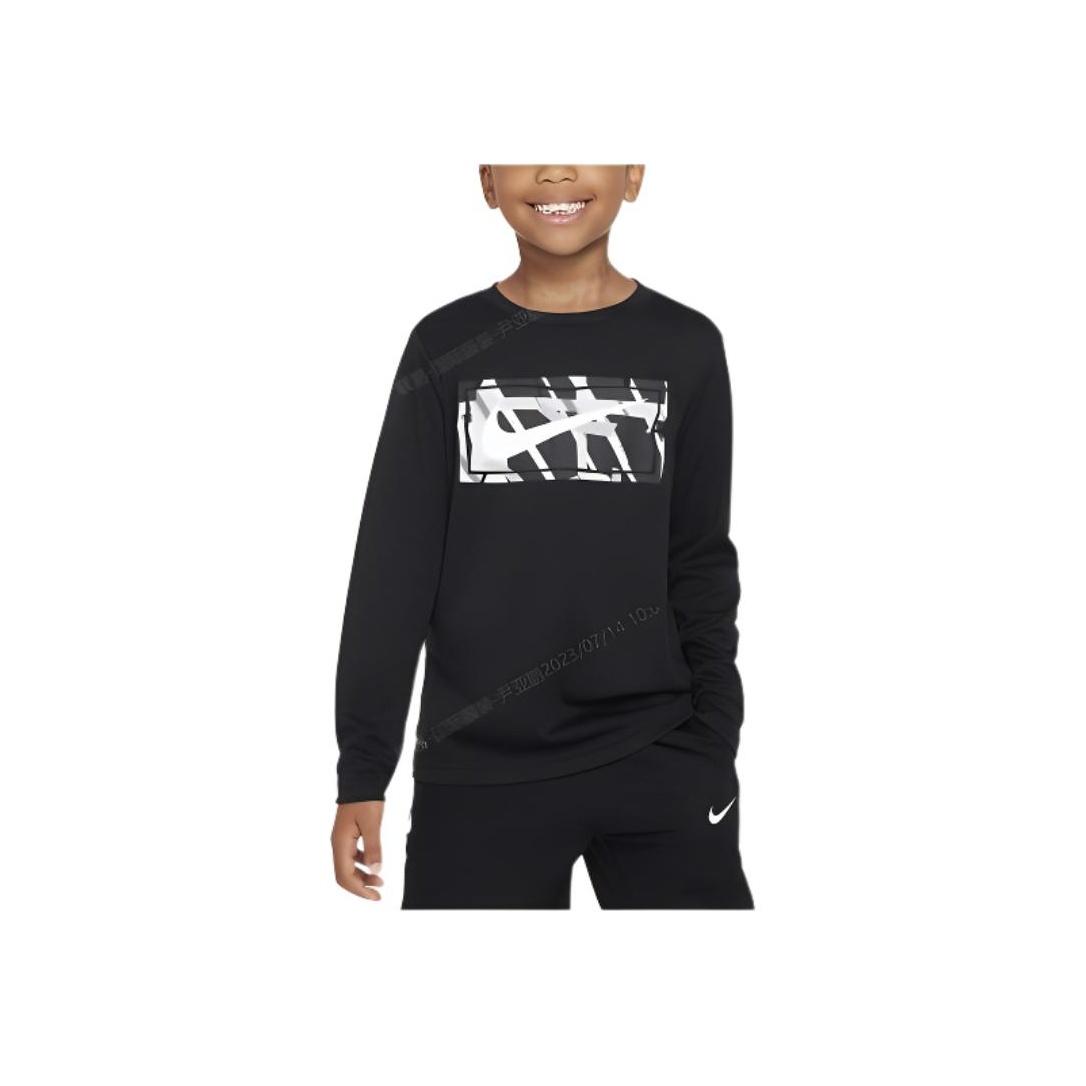 

Nike Loose Fit Graphic Print Long Sleeve T-Shirt Kids tops Black FV2646-010 7
