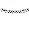 Soccer Sports Themed Party Garland, Paper Football Double Flags Banner Set for Sports Theme Parties and Birthday Celebrations
