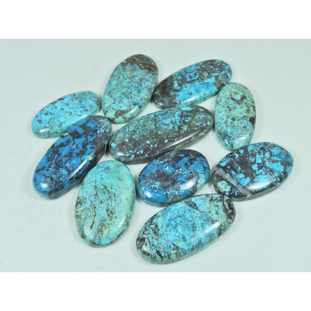 262Cts. Natural Shattuckite Oval Shape Cabochon Loose Gemstone 10 Pcs Lot C-3909
