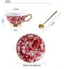 Europäische Leichte Luxus Rose Elegante Knochenporzellan Kaffeetassen - Nischen Ins Stil