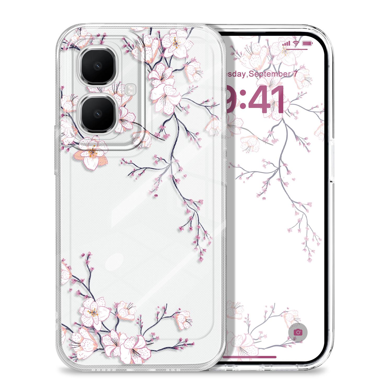 

Flower Dance Transparent Phone Case For Infinix Smart 10 9 8 7 6 5 Soft TPU Cover Infinix Smart 5