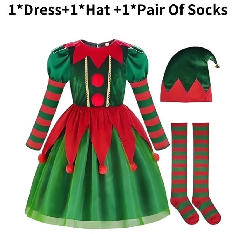 Cosplay Clown Children Costume Princess Dress Set Christmas Halloween Party