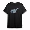 Women's Soft Oversize T-Shirt Stealth Aircraft Silhouette Tee Short Cotton Black