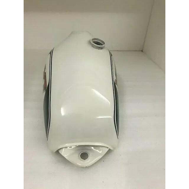 Yamaha Xt Tt 500 White Painted Steel Petrol Tank 1U6,1980 Model + Cap |Fit For