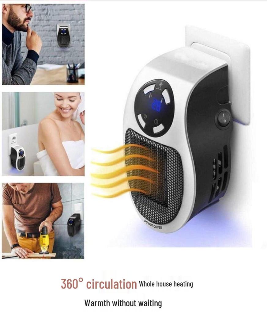 Compact Mini Heater with Remote Control for Home and Office