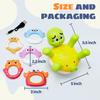 Baby Bath Toys Toddler Bath Toys for Kids  Rechargeable Swimming Turtle Bath Toy with 5 Rings Bathtub Spray Toy for Baby Toys