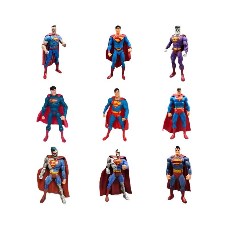 Justice League Superman Robin Car Mount Action Figure Toy Model, Comic Hero Superman Series, Collectible Display Desk Decor