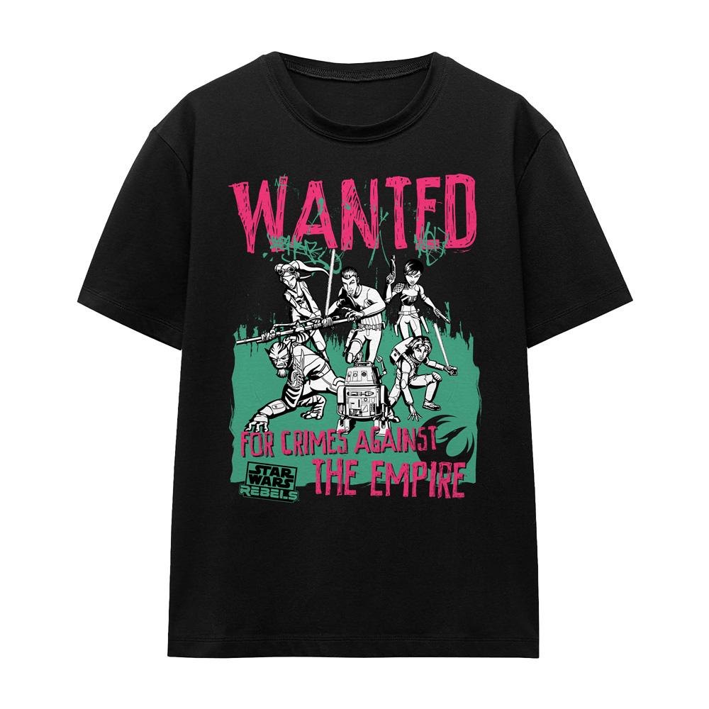 Star Wars Unisex Adult Wanted Rebels T-Shirt
