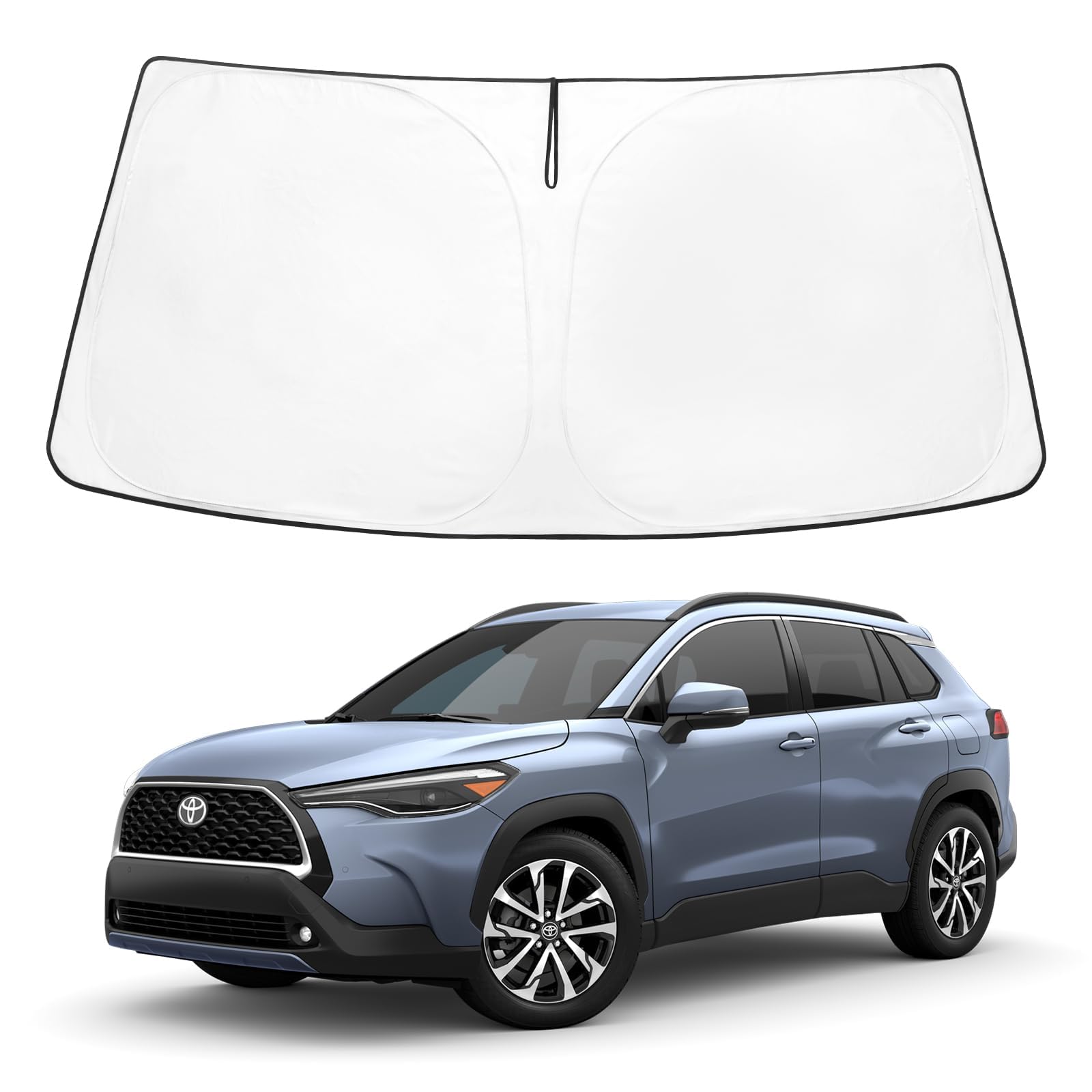 

Proadsy Солнцезащитный козырек на лобовое стекло Складной автомобильный козырек Затемнение Изоляция Эксклюзив для аксессуаров Toyota Corolla Cross 2022-2024
