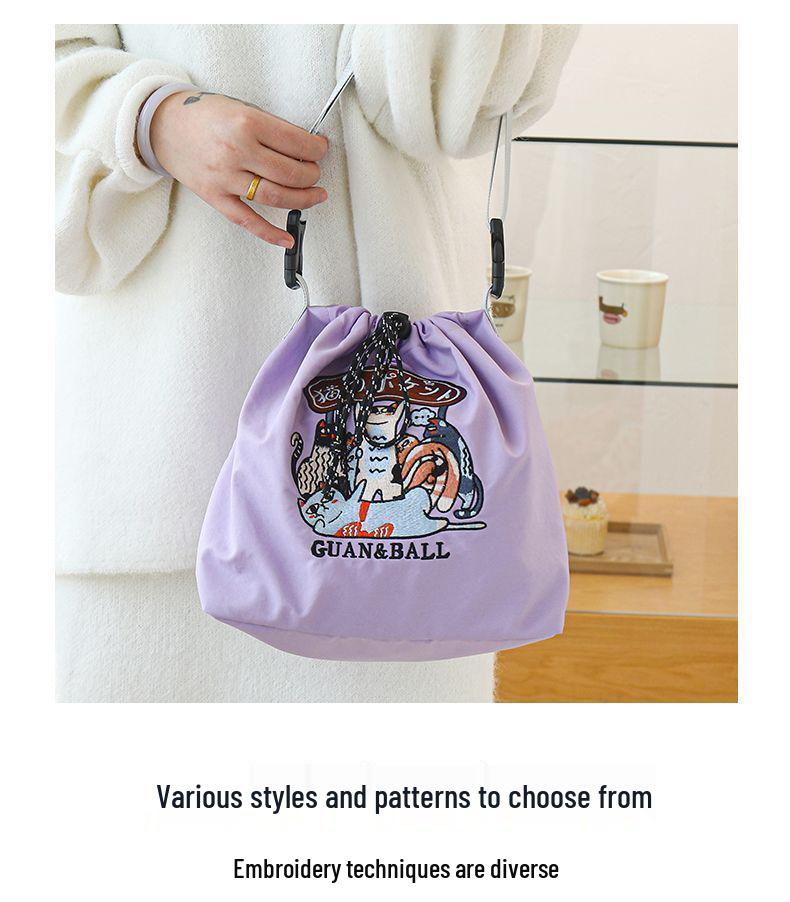 Cartoon Cute Embroidered Bento Handbag