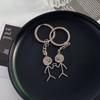 Interesting Match People Than Heart Middle Finger Couple Keychain Ins Personality Cute Funny Student Bag Pendant