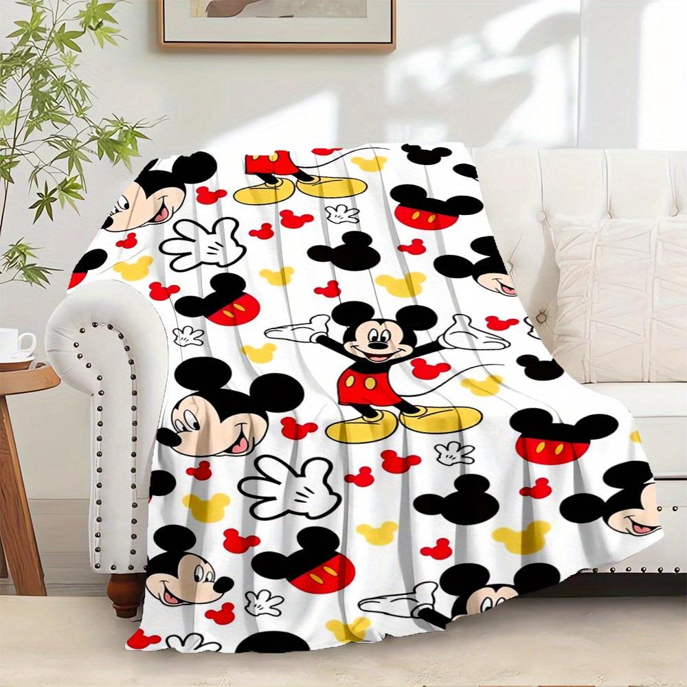 

1pc Flannel Mickey Cartoon Pattern Bed Cover Rug Sofa Blanket Birthday Gift Home Decor Room Bedroom Bedding Decoration 75x90cm