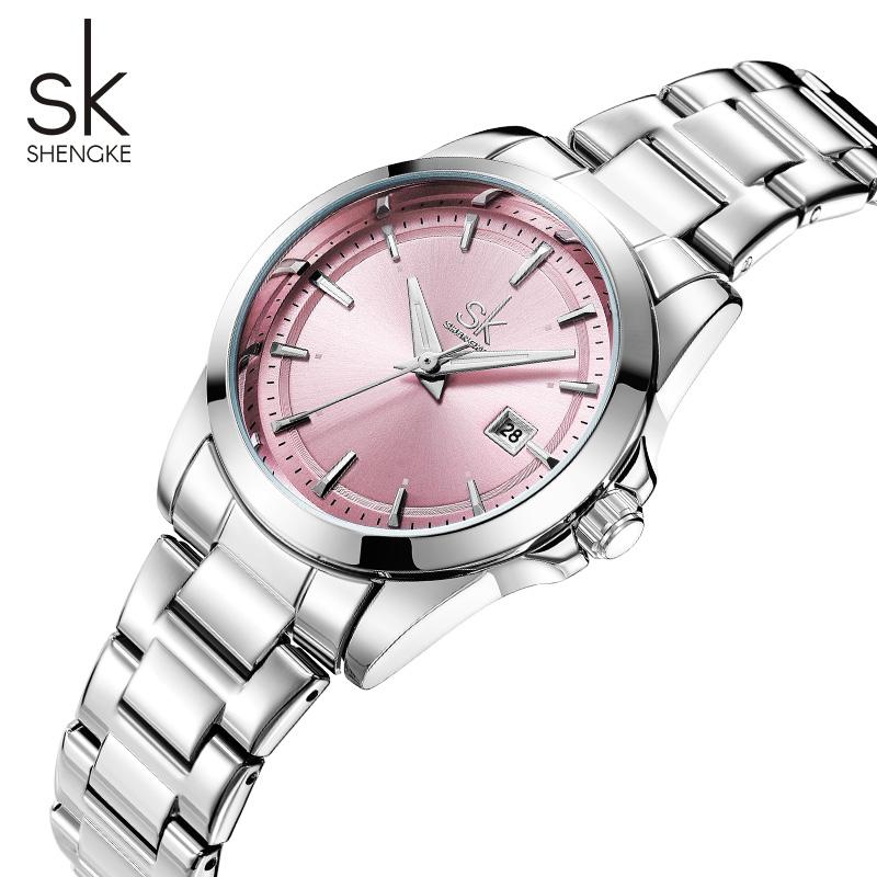 SHENGKE Nové dámské kalendářové hodinky Módní styl Dámské křemenné náramkové hodinky Top značka Dámské Nejlepší dárky Hodiny
