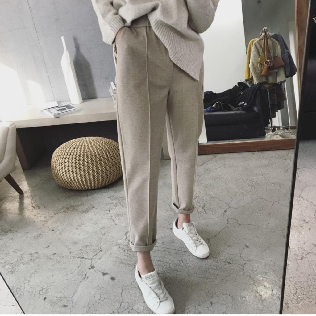 Thicken Women Pencil Pants Autumn Winter Trousers OL Style Female Work Suit Pant Loose Female Trousers Capris