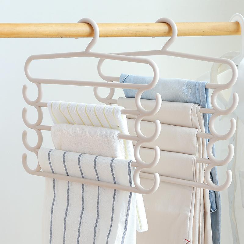 Pants Hangers Space Saving, Closet Organizer Jean Hangers, Scarf Holder Closet Space Saving Hangers Pant Rack Leggings Hanger Space Saver
