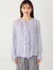 Ships Colors Women's Hand Washable 2-Way Front Ruffle Blouse, 221100028, Lavender, One Size