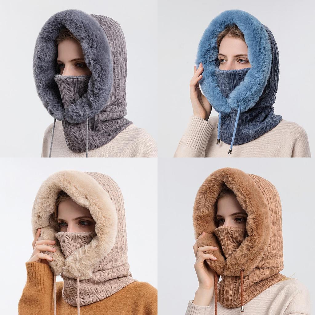 Winter Ski Mask Knit Beanie With Face Cover For Cold Weather Outdoor Activities