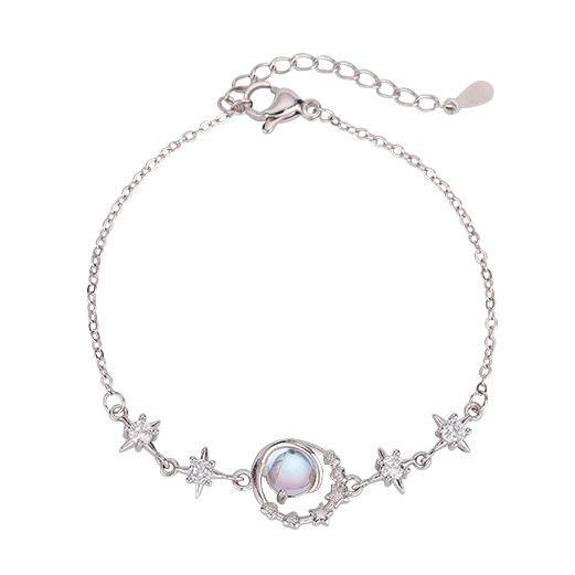 Planet Moonstone Bracelet Women'S Light Luxury Niche Exquisite Girlfriend Jewelry Gift