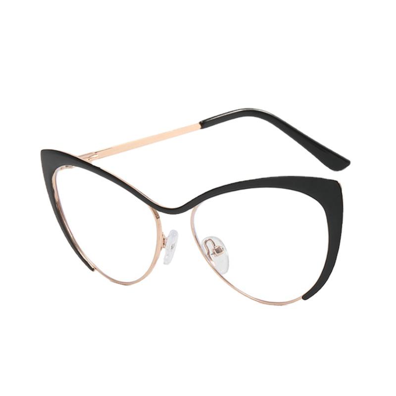 

Роскошный дизайнерский бренд Солнцезащитные очки «кошачий глаз» Женские очки с защитой от синего света Металлическая оправа Солнцезащитные очки Модные трендовые очки Uv400 other