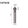 Drill Bit Router Bits Shank V Groove 1/4inch 6.35mm