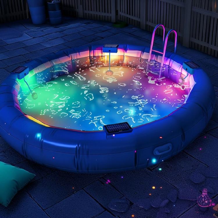 Friendly Solar Powered Swimming Pool Lamp With 6 Hour Timers Function And Strong Adhesion For Smooth Textured Surfaces