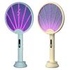 3 In 1 Household Mosquito Racket with USB Rechargeable Base Insect Killing Lamp Portable Bug Zapper for Home Bedroom Living Room