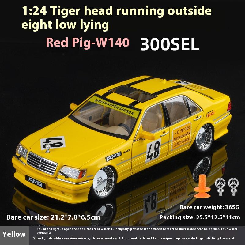 Simulation 1/24 Mercedes Benz S W140 320SEL Modifizierte Version Legierung Rennwagen Diecast Modell Sammlung Dekoration Geschenk Jungen