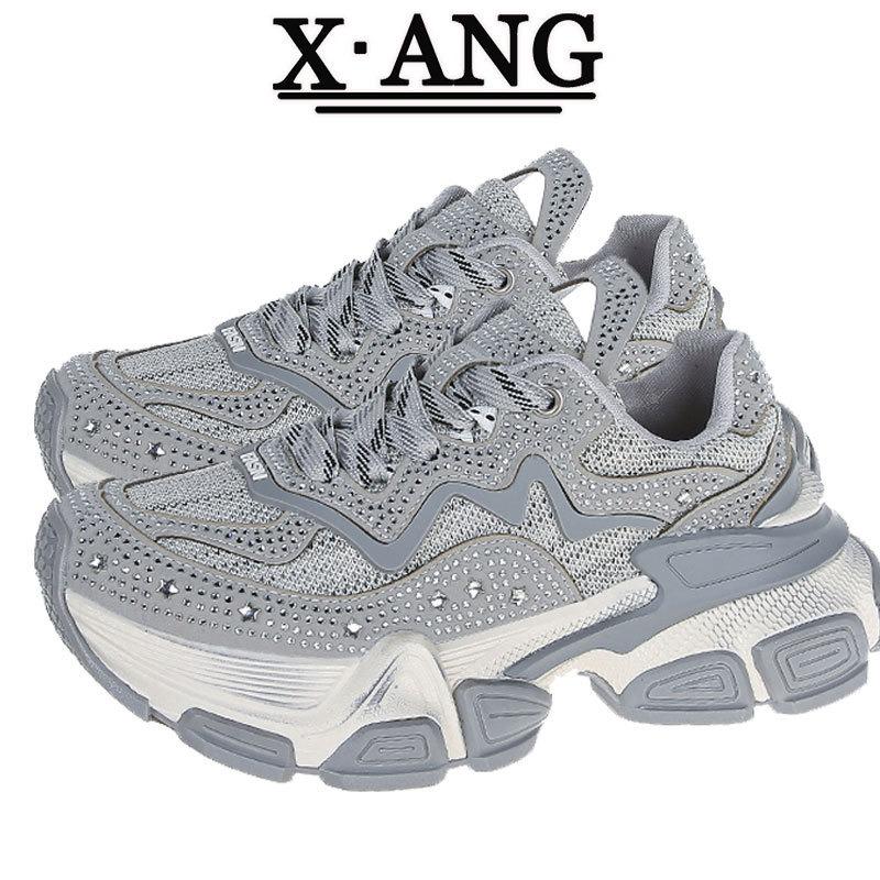 

Подошва на присосках, папины кроссовки со стразами, детская весенняя новинка, толстая подошва, увеличивающая рост, маленькие женские туфли, повседневная спортивная обувь 40