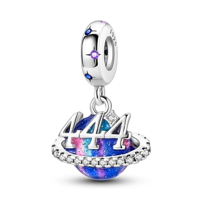 New Copper Blue Astronaut Planet Ocean Dolphin Charm Bead Fit Bracelet Women Jewelry Diy Gift