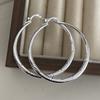 925 Sterling Silber Ohrringe Für Damen Trendige Geometrische Große Kreisohrringe Schmuck Allergiepräventiv Party Geschenk Accessoires