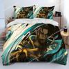 3D VALORANT Game Gamer Cartoon Comforter Bedding Set,Duvet Cover Bed Set Quilt Cover Pillowcase,king Queen Size Bedding Set Kids