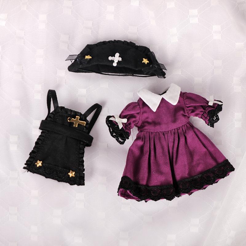 Ob11 Doll Clothes Nun Maid Suit Dress Tricolor Doll Clothes Set for Obitsu11 GSC 1/12 Doll Clothes Doll Accessories