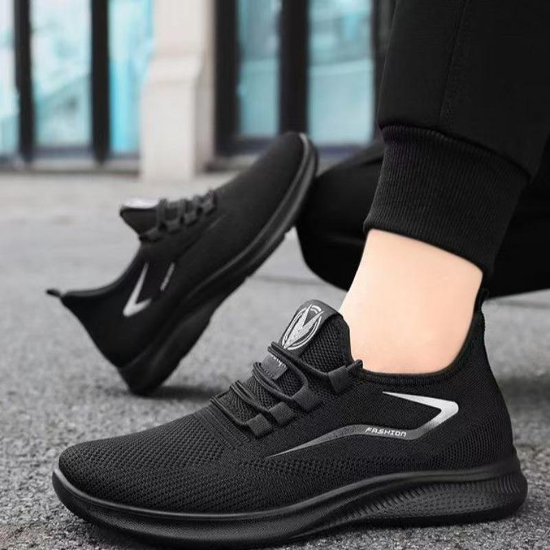 Sports Men's Shoes Breathable Casual Autumn New Fly-woven Soft-soled Shoes Men