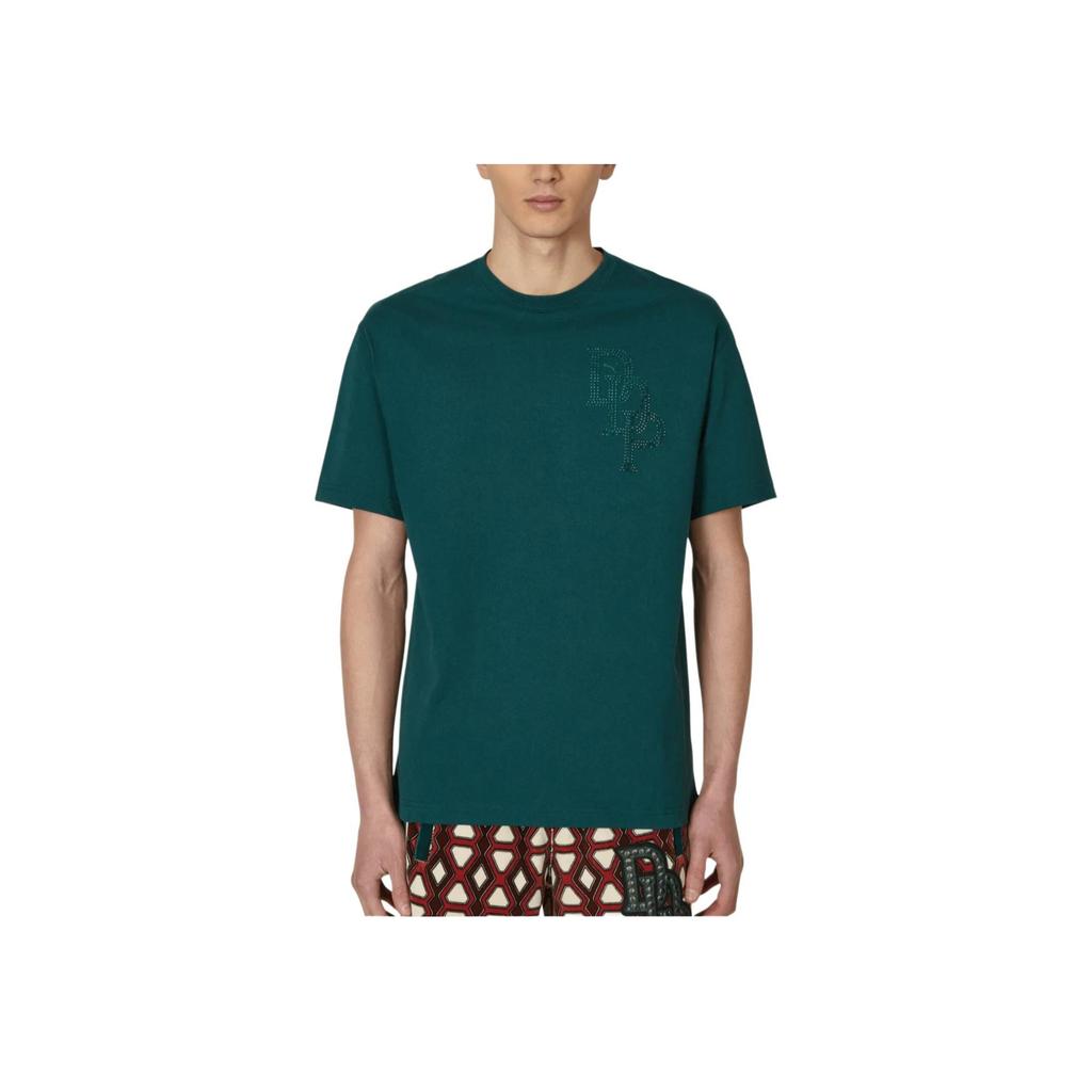Puma X Dapper Dan Logo Buchstabenaufdruck Rundhals Kurzarm T-Shirt Herren Tops Grün 537350-93