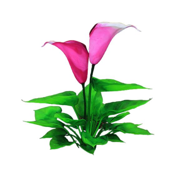 Aquarium Ornament Fadeless Aquatics Accessories Bright Color Simulation Flower Landscape Decor for Home