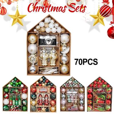 Anhänger Weihnachtskugeln Weihnachtskugeln Hohe Qualität. 70 Stück Nagelneue Weihnachtskugel-Ornamente