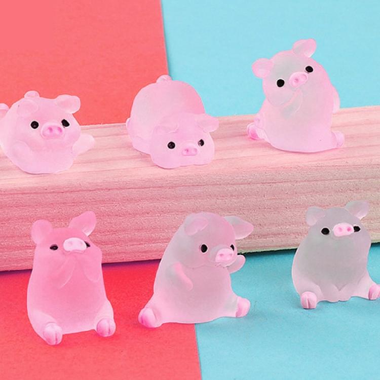 Lovely Car Center Console Ornaments Office Car Interior Accessories Creative Pigs Doll Animal Statue Car Supplies