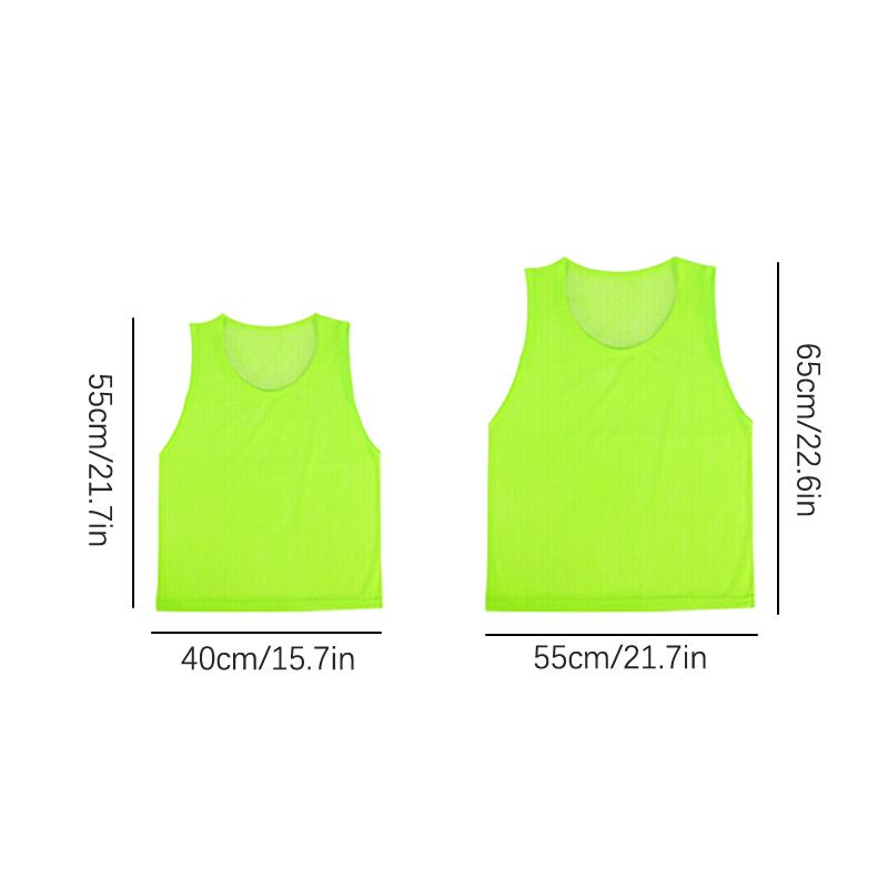 12Pc Quick Drying Basketball Jersey Team Sports Football Vest Soccer For Child Youth/Teen/Adult