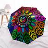 1pc Colorful Mandala Design Umbrella with Plastic Handle,Compact & Stylish,Suitable for All Seasons YS331034