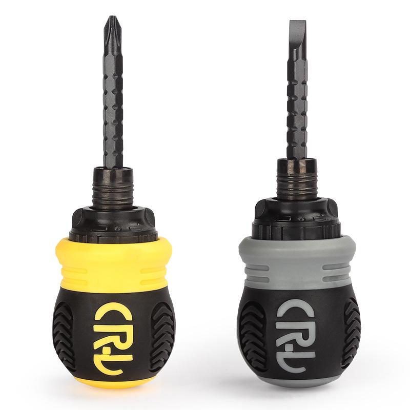 13-in-1 Magnetic Ratchet Screwdriver with Telescopic Phillips/Slotted Bits and Labor-Saving Design