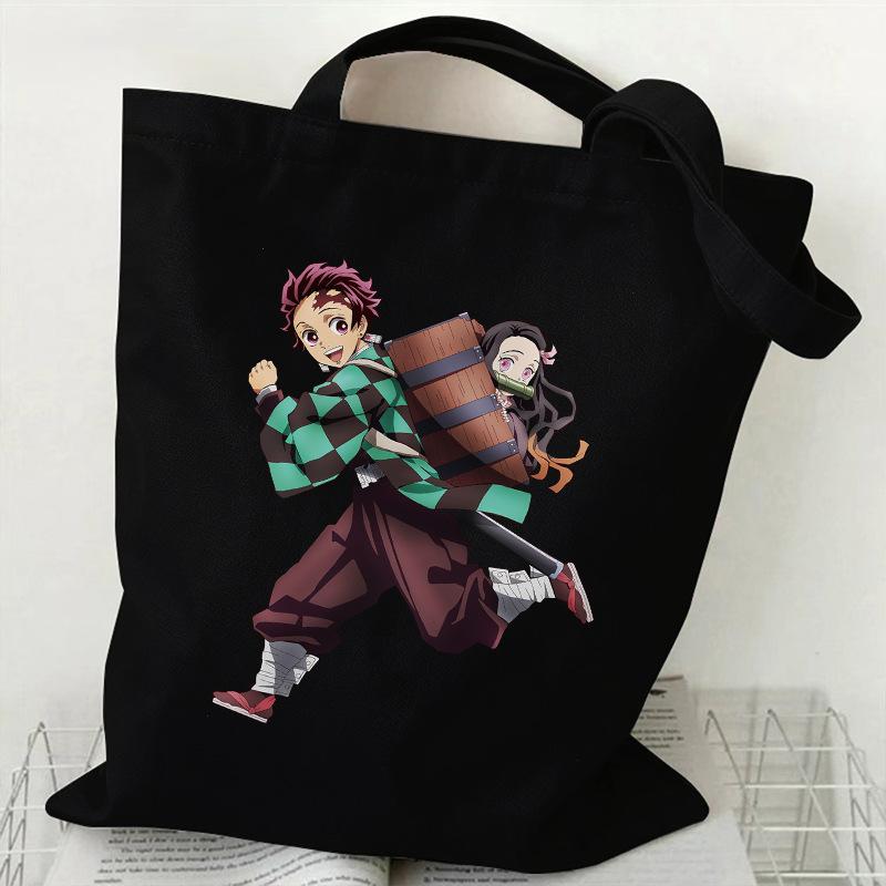 Japan cartoon comics Demon Slayer printed canvas bag Tote Bag Shopping Bag