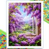 Window View Flower Diamond Painting 5D Full Drill Lily Rose Peony Bouquet DIY Rhinestone Embroidery Mosaic Art Home Decor Gift