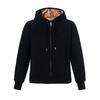 Burberry Damen Letter Grafik Baumwollmischung Reißverschluss Hoodie Schwarz 80615541