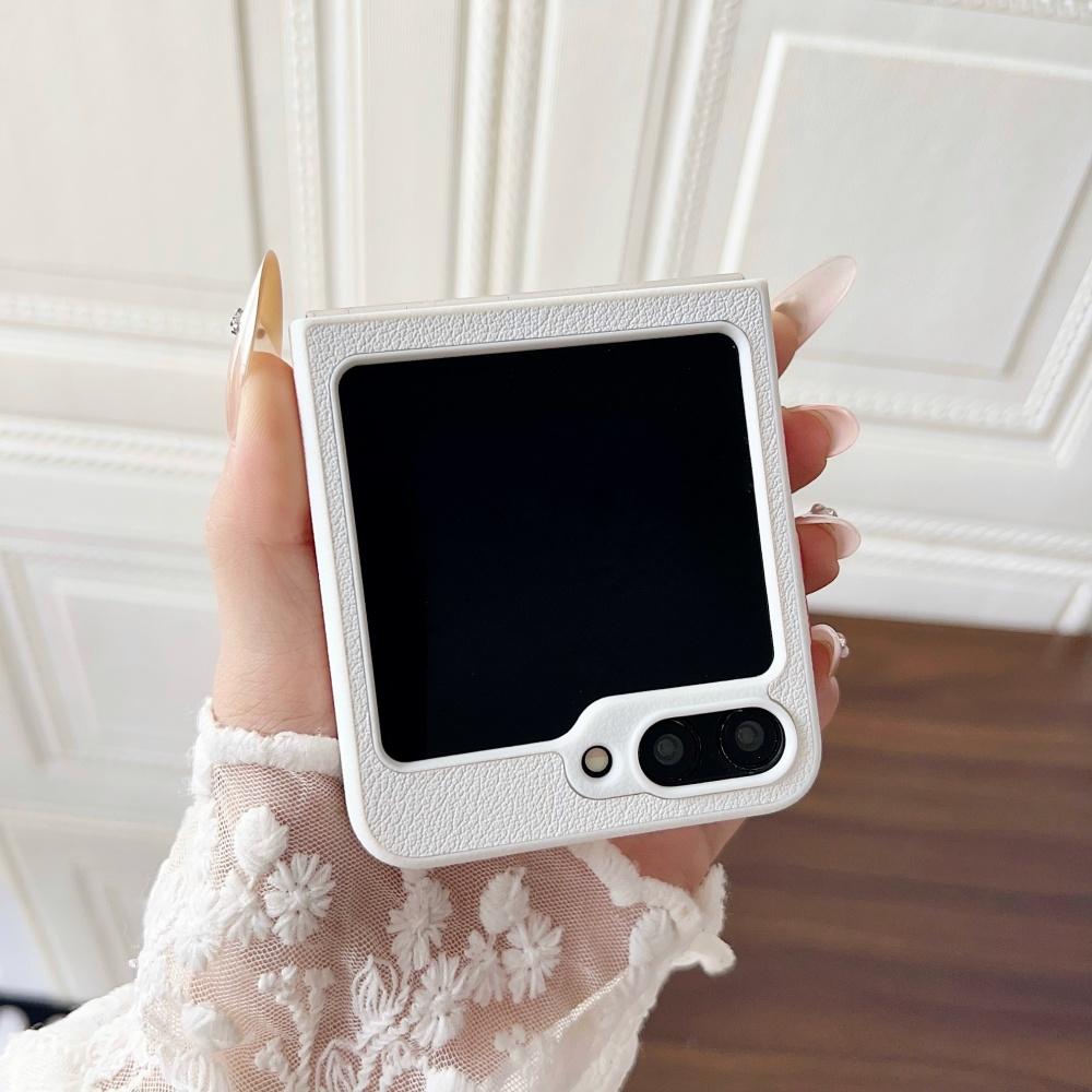 Luxury Leather Magnetic Phone Case For Samsung Galaxy Z Flip 7 Flip6 Flip5 Cover for Magsafe Wireless Charge Protective Cases