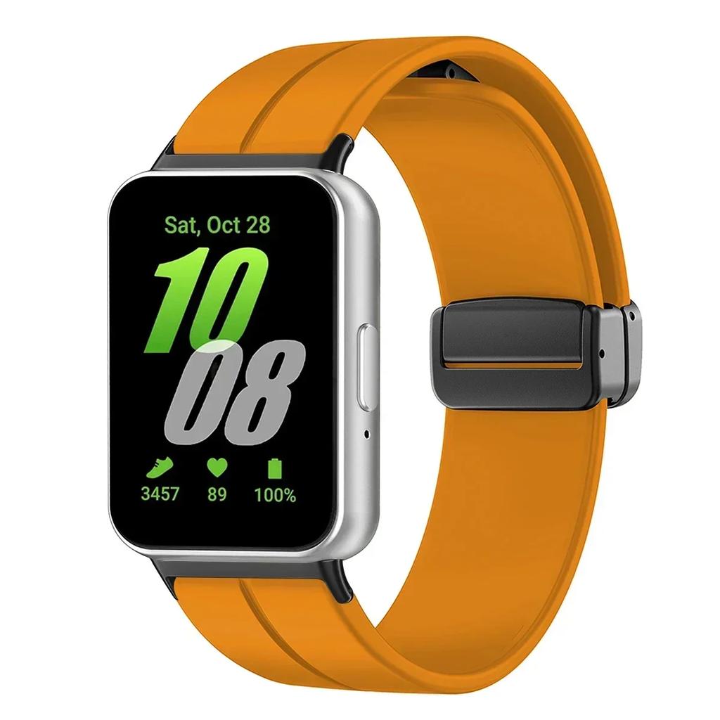 Cinturino in Silicone per Samsung Galaxy Fit3 Cinturino per Orologio Fibbia Magnetica Braccialetto Sostituzione Correa