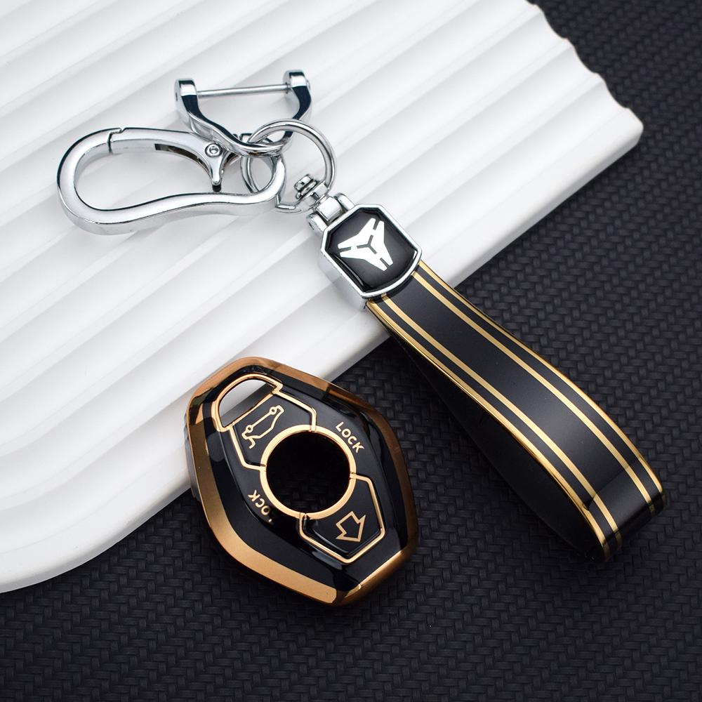 Auto Shell Fob Keyless Holder For BMW 7 Series X3 X5 Z3 Z4 3 5 E38 E39 E46 E83 M5 325i TPU Car Remota Key Cover Case Keychain