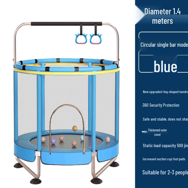

Children s Foldable Trampoline with Pull-up Bar